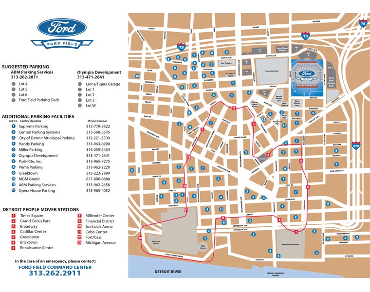 Parking Ford Field